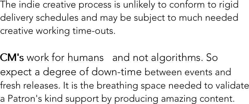 The indie creative process is